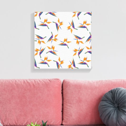 Bird of paradise flower pattern leinwanddruck (Insitu (Wohnzimmer))