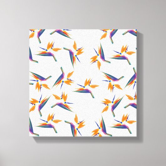 Bird of paradise flower pattern leinwanddruck (Vorderseite)