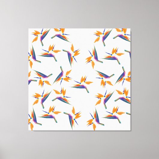 Bird of paradise flower pattern leinwanddruck (Vorderseite)