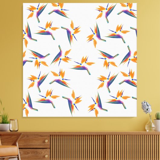 Bird of paradise flower pattern leinwanddruck (Insitu (Wohnzimmer))