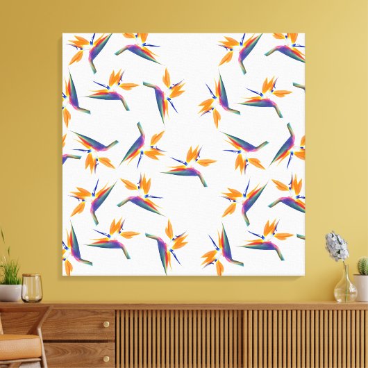 Bird of paradise flower pattern leinwanddruck (Insitu (Wohnzimmer))