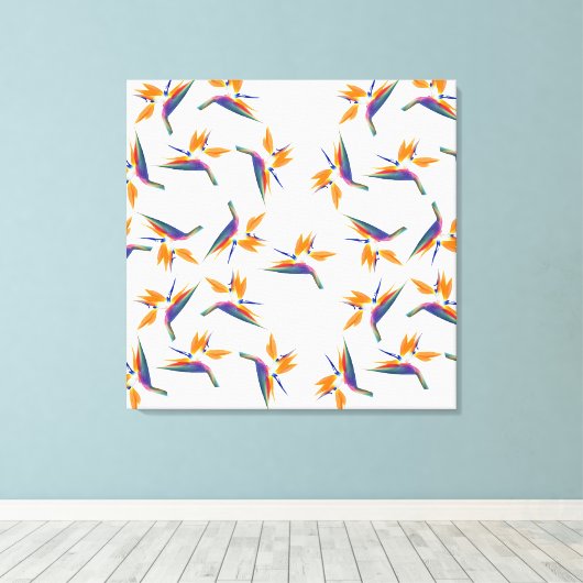 Bird of paradise flower pattern leinwanddruck (Insitu (Holzboden))