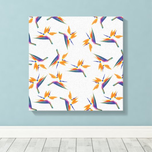 Bird of paradise flower pattern leinwanddruck (Insitu (Holzboden))