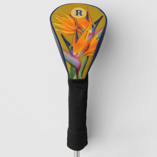 Bird of Paradise Flowers Initial Personalized Golf Headcover (Vorderseite)