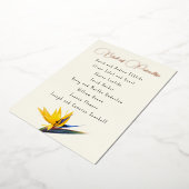 Bird of Paradise Guest List Foil Card Folieneinladung (Gedreht)