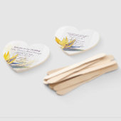 Bird-of-Paradise Herz-Shaped Wedding Fan Programm Fächer (Non-assembled)