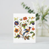 Bird of Paradise Jakobsstickerei Postkarte (Stehend Vorderseite)