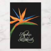 Bird of Paradise Mini Weinetikett (Einzelnes Label)