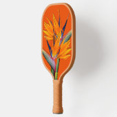 Bird of Paradise Monogram Initial Orange Pickleball Schläger (Links)