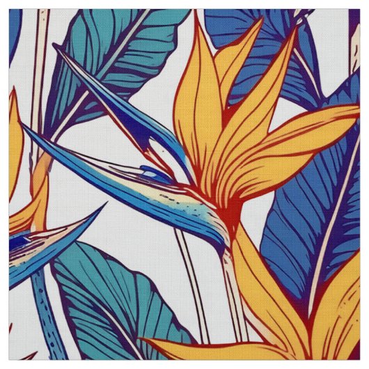 Bird of Paradise Muster Gewebe Stoff (Muster)