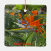 Bird of Paradise Oil Painting Keramikornament (Rückseite)
