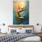 Bird of Paradise Oil Painting Leinwanddruck (Insitu (Schlafzimmer))