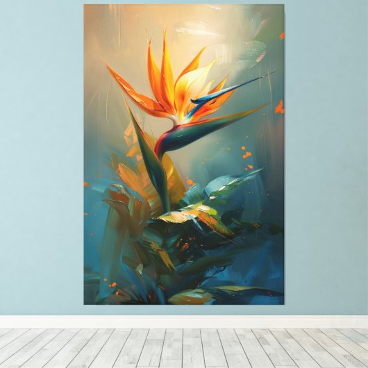 Bird of Paradise Oil Painting Leinwanddruck (Insitu (Holzboden))