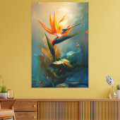 Bird of Paradise Oil Painting Leinwanddruck (Insitu (Wohnzimmer))