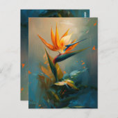 Bird of Paradise Oil Painting Postkarte (Vorne/Hinten)