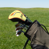 Bird of Paradise Orange Tropical Flower Golf Headcover (In SItu)