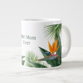 Bird of Paradise Palm Fronds Botanical Mothers Day Jumbo-Tasse (Vorderseite Rechts)