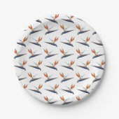 Bird of Paradise pattern on paper party plate Pappteller (Vorderseite)