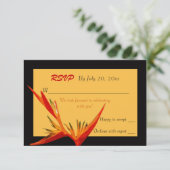 Bird of Paradise Response Card RSVP Karte (Stehend Vorderseite)