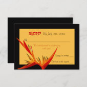Bird of Paradise Response Card RSVP Karte (Vorne/Hinten)