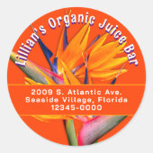 Bird of Paradise Rücksendeadresse Round Stickers (Vorderseite)