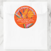 Bird of Paradise Rücksendeadresse Round Stickers (Tasche)