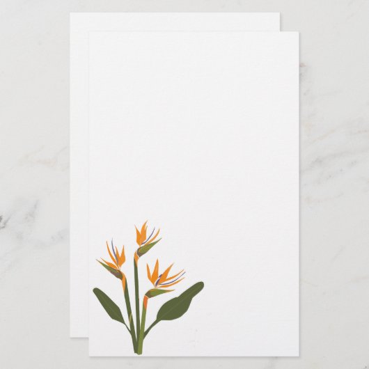 Bird of Paradise Stationery Briefpapier (Vorne/Hinten)