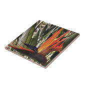 Bird of Paradise Strelitzia Reginae Acrylic Painti Fliese (Seite)