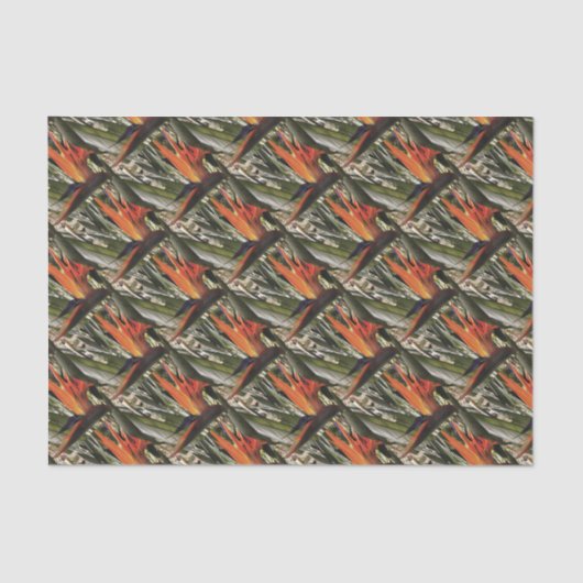 Bird of Paradise Strelitzia Reginae Acrylic Painti Seidenpapier (Vorderseite)