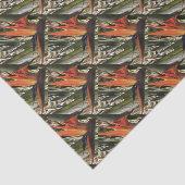 Bird of Paradise Strelitzia Reginae Acrylic Painti Seidenpapier (Ausschnitt)