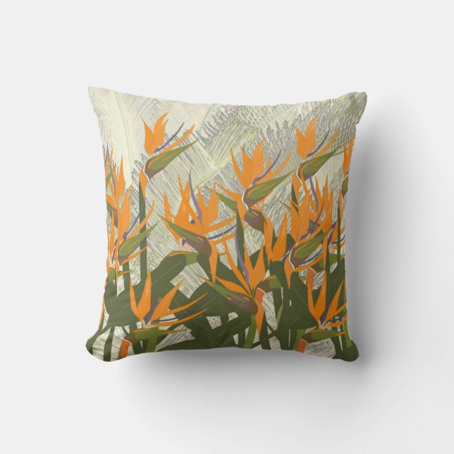 Bird of Paradise Throw Kissen (Vorderseite)