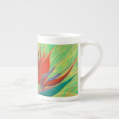 Bird of Paradise Tropical Blume Kunst, Dichtung un Porzellantasse (Rechts)