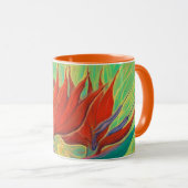 Bird of Paradise Tropical Blume Kunst, Dichtung un Tasse (VorderseiteRechts)