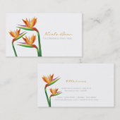 Bird of Paradise Tropical Floral Business Card Visitenkarte (Vorne/Hinten)