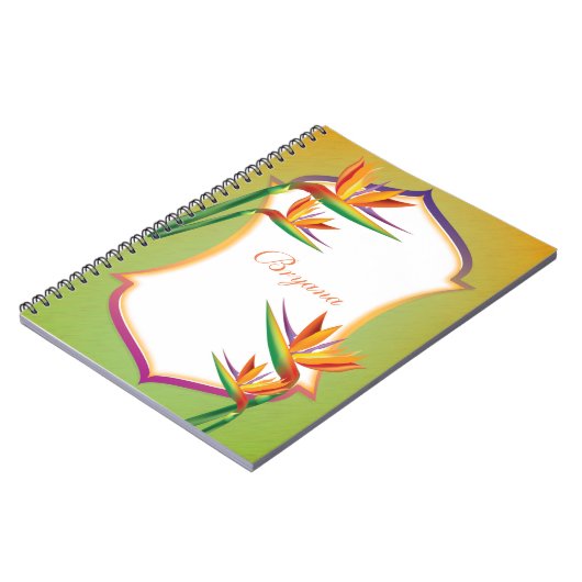 Bird of Paradise Tropical Floral Notebook Journal Notizblock (Linke Seite)