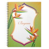 Bird of Paradise Tropical Floral Notebook Journal Notizblock (Vorderseite)