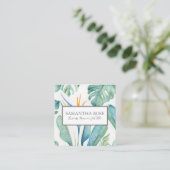 Bird of Paradise Tropical Greenerity Quadratische Visitenkarte (Stehend Vorderseite)