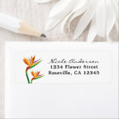 Bird of Paradise Tropical Wedding Address Labels (Insitu)