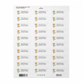 Bird of Paradise Tropical Wedding Address Labels (Vorne)