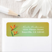 Bird of Paradise Tropical Wedding Address Labels (Insitu)