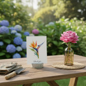 Bird of Paradise Watercolor, Brauch Postkarte