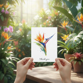 Bird of Paradise Watercolor, Brauch Postkarte