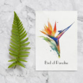 Bird of Paradise Watercolor, Brauch Postkarte
