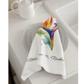 Bird of Paradise Watercolor, custom Geschirrtuch