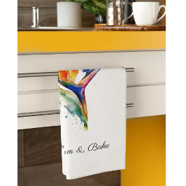 Bird of Paradise Watercolor, custom Geschirrtuch