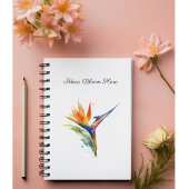 Bird of Paradise Watercolor, custom Notizblock