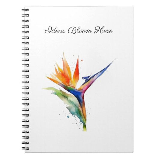 Bird of Paradise Watercolor, custom Notizblock (Vorderseite)