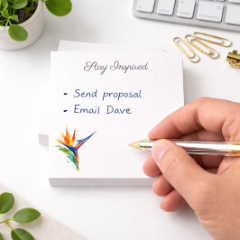 Bird of Paradise Watercolor, custom Post-it Klebezettel