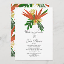 Bird of Paradise Watercolor Tropic Ink Hochzeit