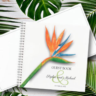 Bird of Paradise Wedding Gästebuch Notizblock